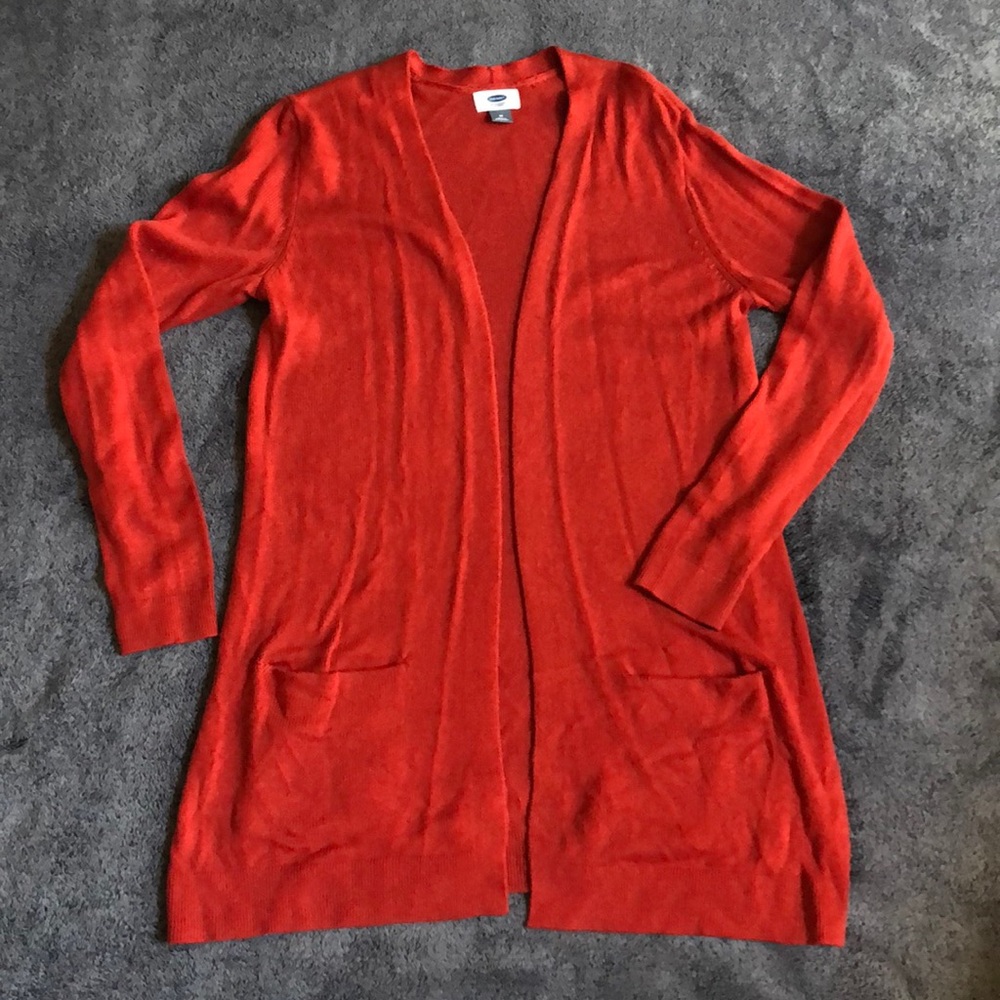 Old Navy orange cardigan. Like new